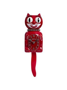 Retro Red Lady Kitchen Edition Kit-Cat Klock